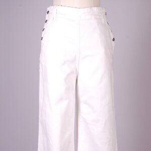 EUC & Other Stories White Wide Leg Sailor Denim, Sz - EU 38